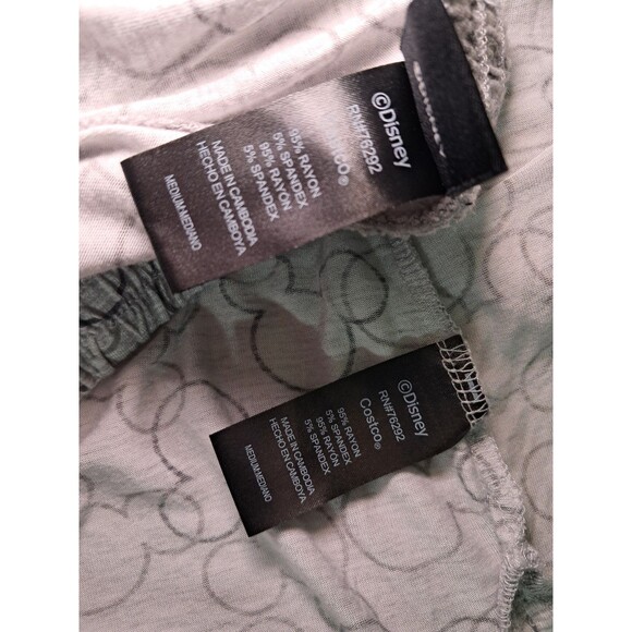 Disney Costco Mickey Mouse Womens Cozy Pajamas Shorts Set Pockets EUC Size M - Picture 11 of 12